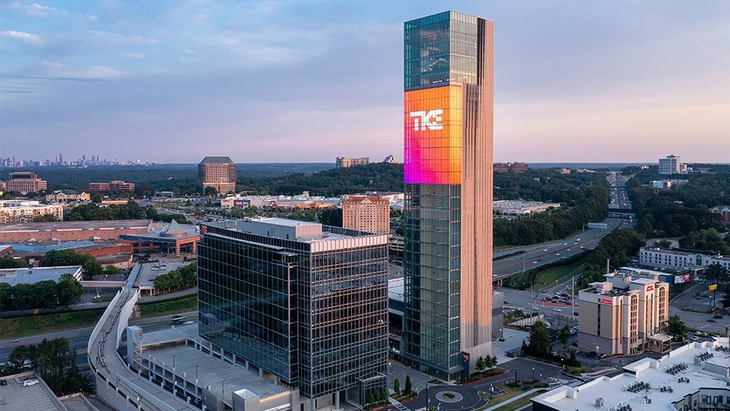 TKE Building LED wall display